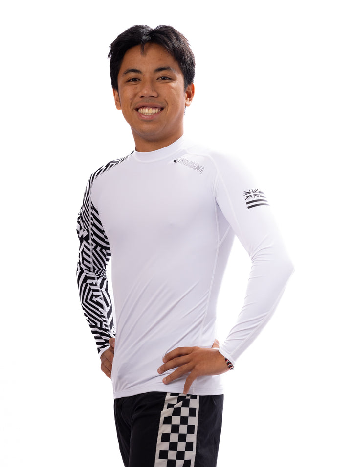 White Carvico Crewneck Rashguard